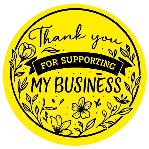 Thank You for Supporting My Business Sticker 2” | Floral Label for Packaging - Picture 7 of 14